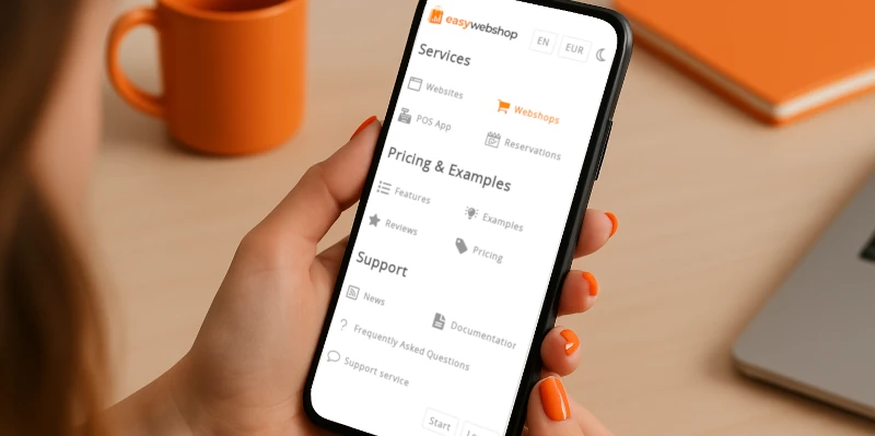 Cattura dello schermo del nuovo menu mobile